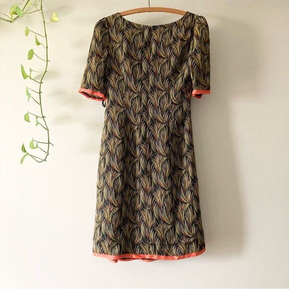 Anthropologie Moulinette Soeurs Silk Feather Dress in black size 2 - Picture 5 of 5